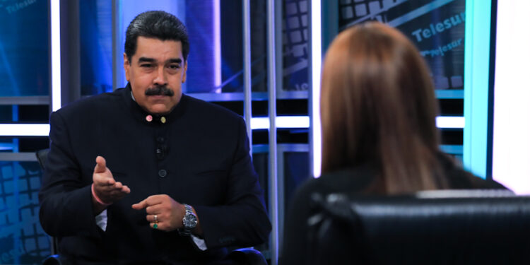 Nicolás Maduro, entrevista Telesur. Foto Twitter.