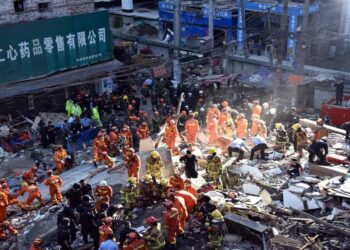 Hotel derrumbe ciudad de Suzhou, en el este de China. Foto agencias.