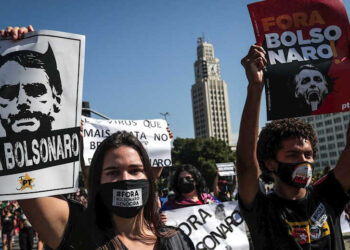 Protestas, reachazo Jair Bolsonaro. Foto agencias.