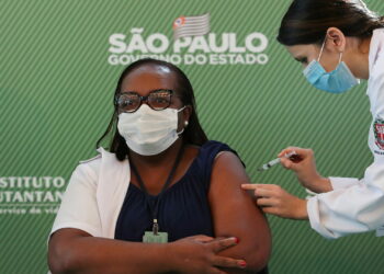 Brasil Sao Paulo vacunación, coronavirus. Foto agencias.