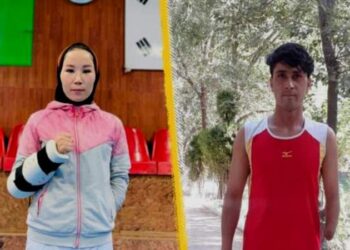 taekwondista Zakia Khudadadi y el atleta Hossain Rasouli. Foto BBC Mundo