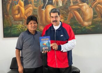 Evo Morales y Nicolás Maduro. Foto @NicolasMaduro