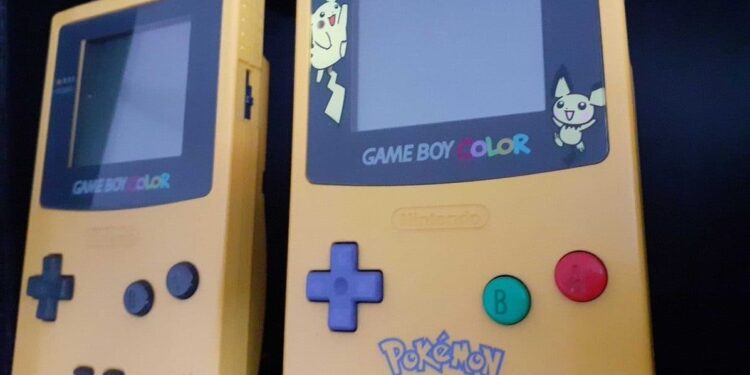 Game Boy Color. Foto de archivo.