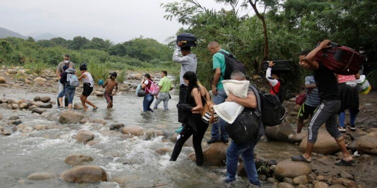 Migrantes venezolanos. Frontera. Foto CCN