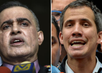 Tarek William Saab y Juan Guaidó. Foto agencias.