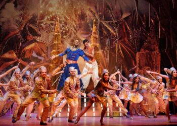 El musical Aladdin Broadway. Foto de archivo.
