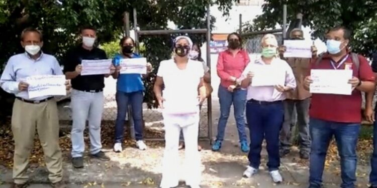 Representantes sector educativo y salud Aragua. Foto captura de video.