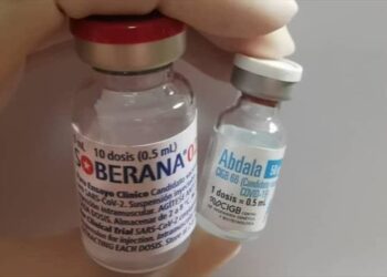 Vacunas cubanas Abdala y Soberana 02. Foto de archivo,