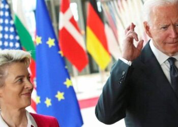 El presidente de EEUU Joe Biden, y la presidenta de la Comisión Europea (CE), Ursula von der Leyen. Foto agencias.