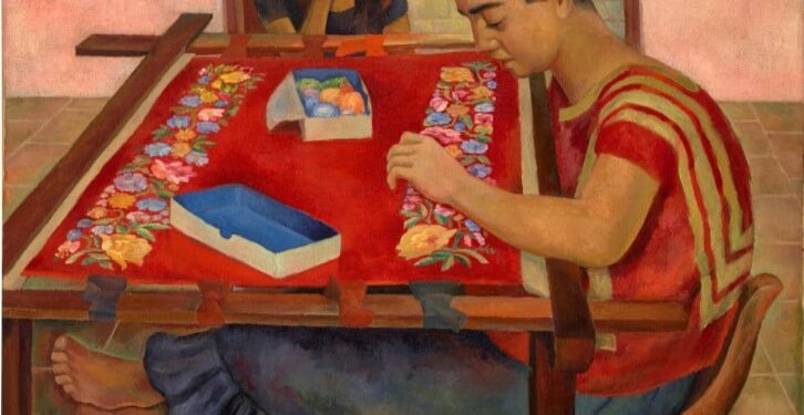 La bordadora. Diego Rivera.