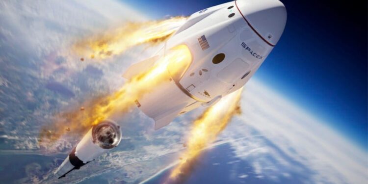 Nasa SpaceX. tercera misión comercial tripulada a la EEI. Foto referencial.
