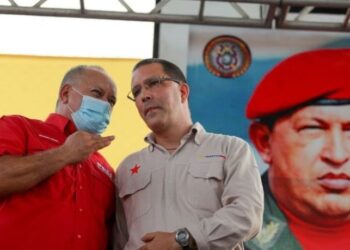 Diosdado Cabello y Jorge Arreaza. Foto El Mazo
