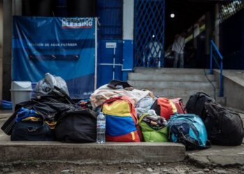Migrantes venezolanos en Chile. maletas. Foto agencias.