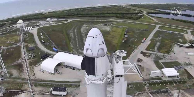 Nave de carga de SpaceX. Foto de archivo.