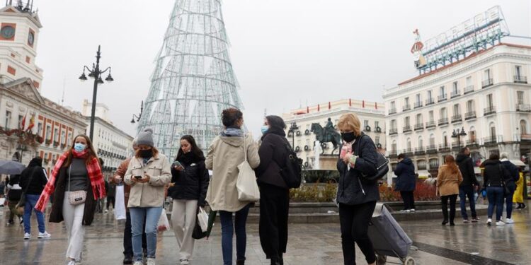 Puerta del Sol, Madrid España. Foto EFE.