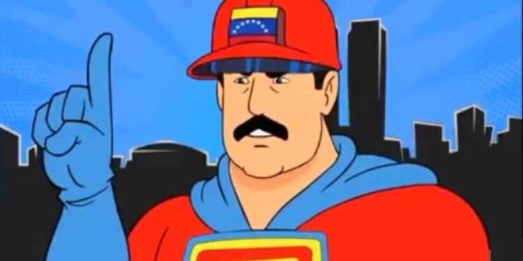 Súper Bigote. caricatura Maduro. VTV. Foto captura de video.