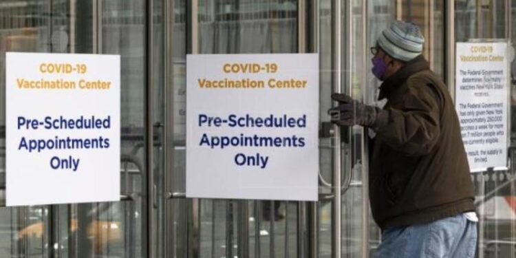 Vacuna coronavirus. Nueva York. EEUU. Foto de archivo.