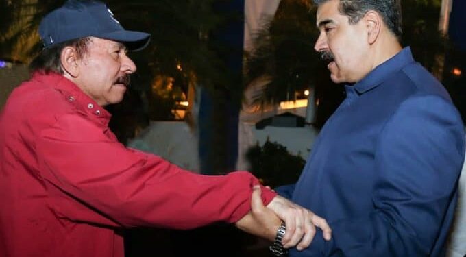 Daniel Ortega y Nicolás Maduro. Foto de archivo.