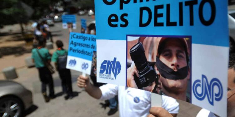 Periodistas Venezuela. Foto AFP