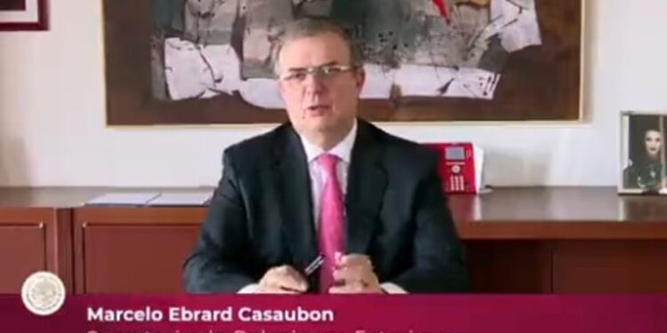 El canciller mexicano, Marcelo Ebrard. Foto captura de video.