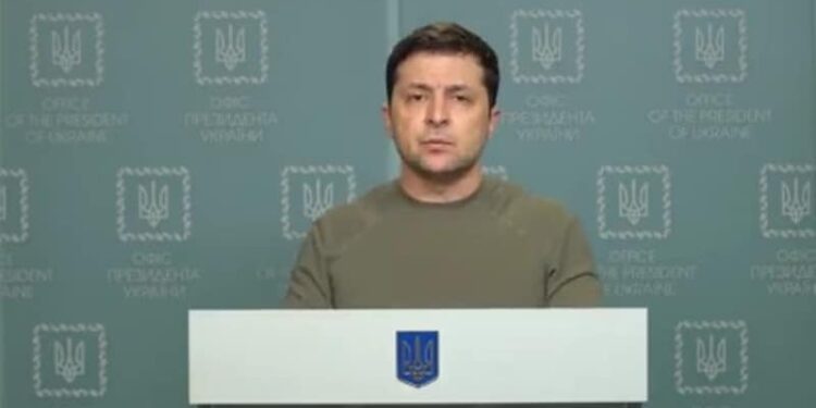 El presidente de Ucrania, Volodímir Zelenski. Foto captura de video.