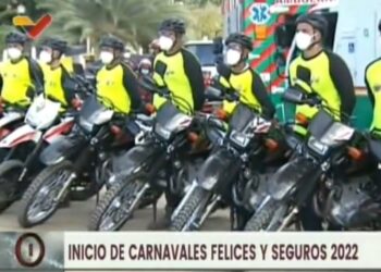 Funcionarios desplegados. Carnavales. Foto captura de video VTV.