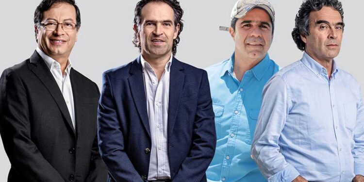 Gustavo Petro, Federico Gutiérrez, Álex Char y Sergio Fajardo. Foto Semana