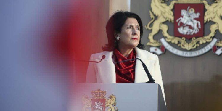 La presidenta georgiana, Salomé Zurabishvili. Foto DW.