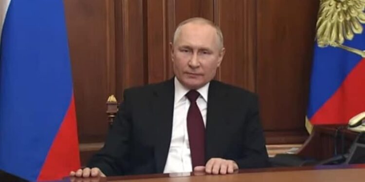 Presidente de Rusia. Vladimir Putin. Foto captura de video.