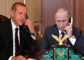 El presidente de Turquía, Recep Tayyip Erdogan y su homólogo de Rusia, Vladimir Putin. Foto agencias.