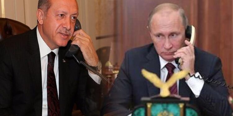 El presidente de Turquía, Recep Tayyip Erdogan y su homólogo de Rusia, Vladimir Putin. Foto agencias.