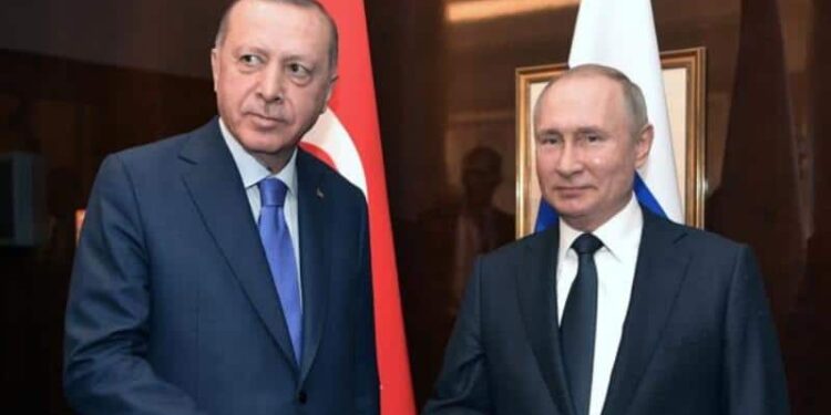 El presidente de Turquía, Recep Tayyip Erdogan y su homólogo de Rusia Vladimir Putin. Foto de archivo.
