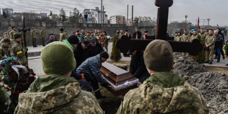 Invasión rusa a Ucrania, fallecidos. Foto agencias.