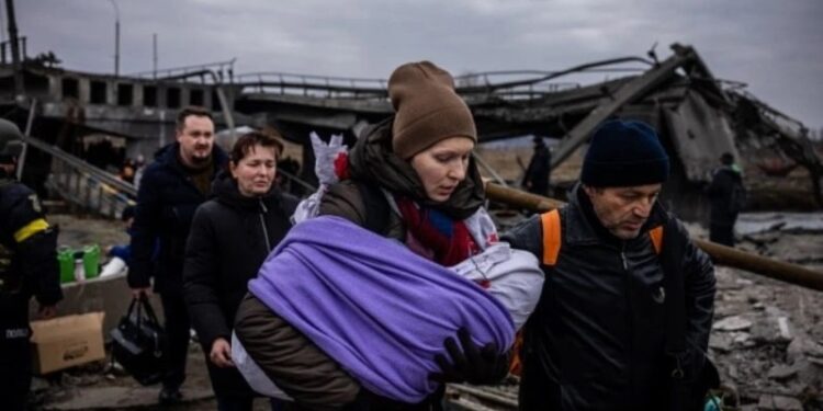 Refugiados Ucrania. Invasión rusa. Foto agencias.