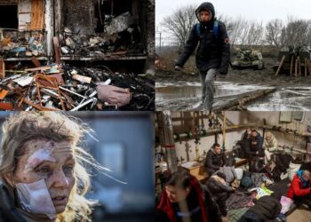Ucrania. invasión rusa. Foto agencias collage.