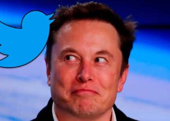 Elon Musk. Twitter. Foto collage.