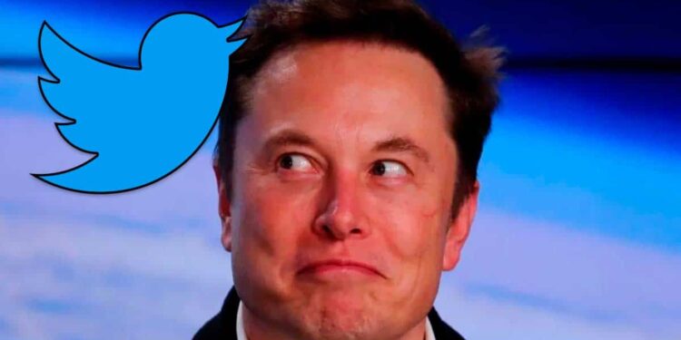Elon Musk. Twitter. Foto collage.