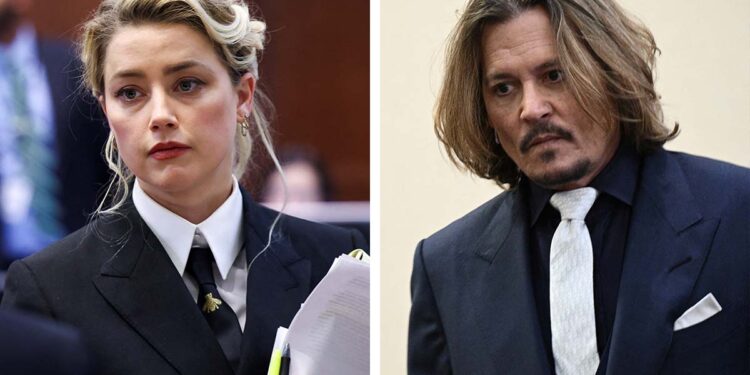 Johnny Depp & Amber Heard. Foto collage.