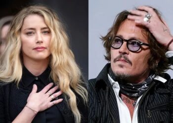 Johnny Depp y Amber Heard. Foto collage.