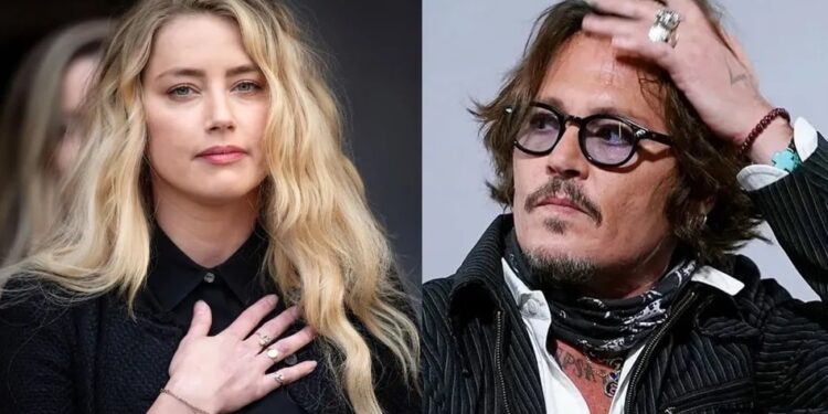 Johnny Depp y Amber Heard. Foto collage.