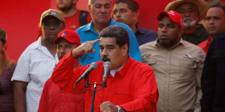 Venezuela's President Nicolas Maduro speaks during a rally in Caracas, Venezuela, May 1, 2019. REUTERS/Fausto Torrealba NO RESALES. NO ARCHIVES