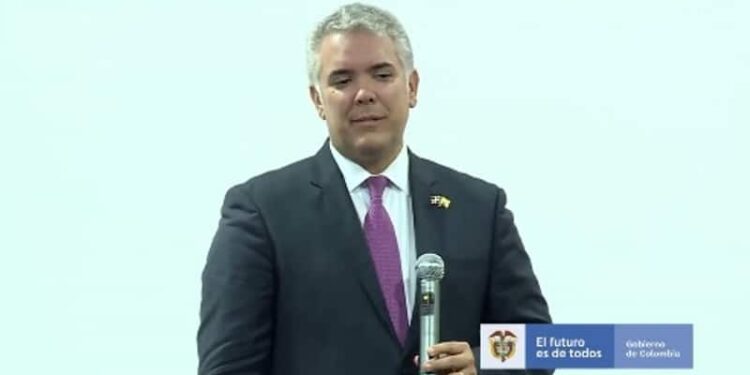Presidente de Colombia, Iván Duque. Foto captura de video.