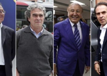 Candidatos presidenciales colombia. Foto collage.