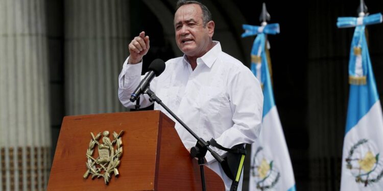 Presidente de Guatemala Alejandro Giammattei. Foto de archivo.