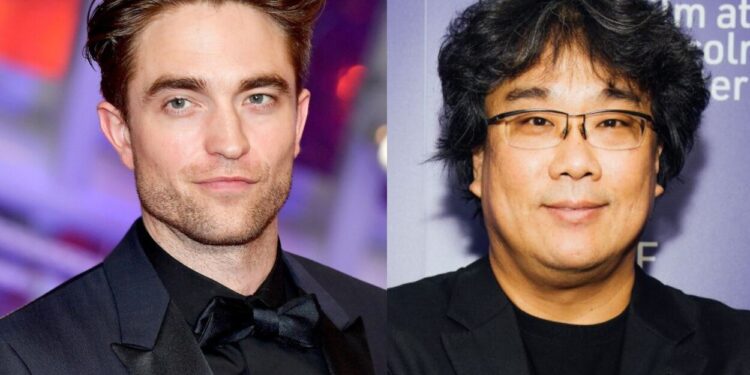Robert Pattinson y el cineasta surcoreano Bong Joon-Ho. Foto collage.