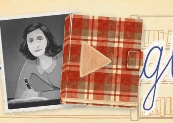Ana Frank, doodle Google. 25 Junio 2022. Foto captura.
