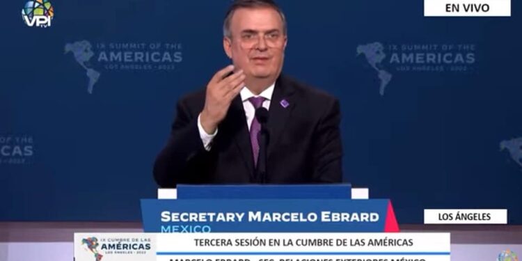 Canciller de México. Marcelo Ebrard. Foto captura de video.