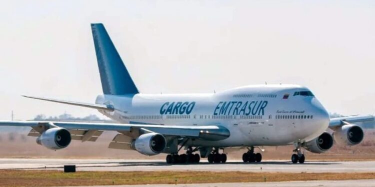 El avión de Emtrasur. Foto de archivo.