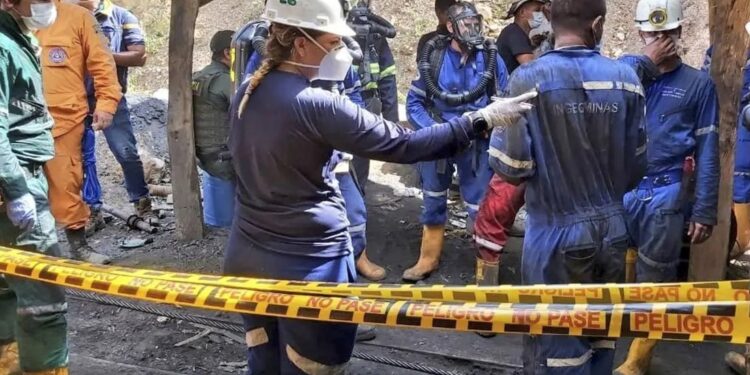 Explosión en una mina de Colombia. Foto de archivo.