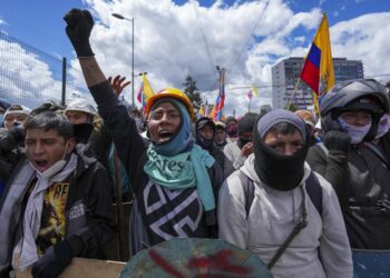Indígenas de Ecuador, protestas. Foto El Comercio Perú.